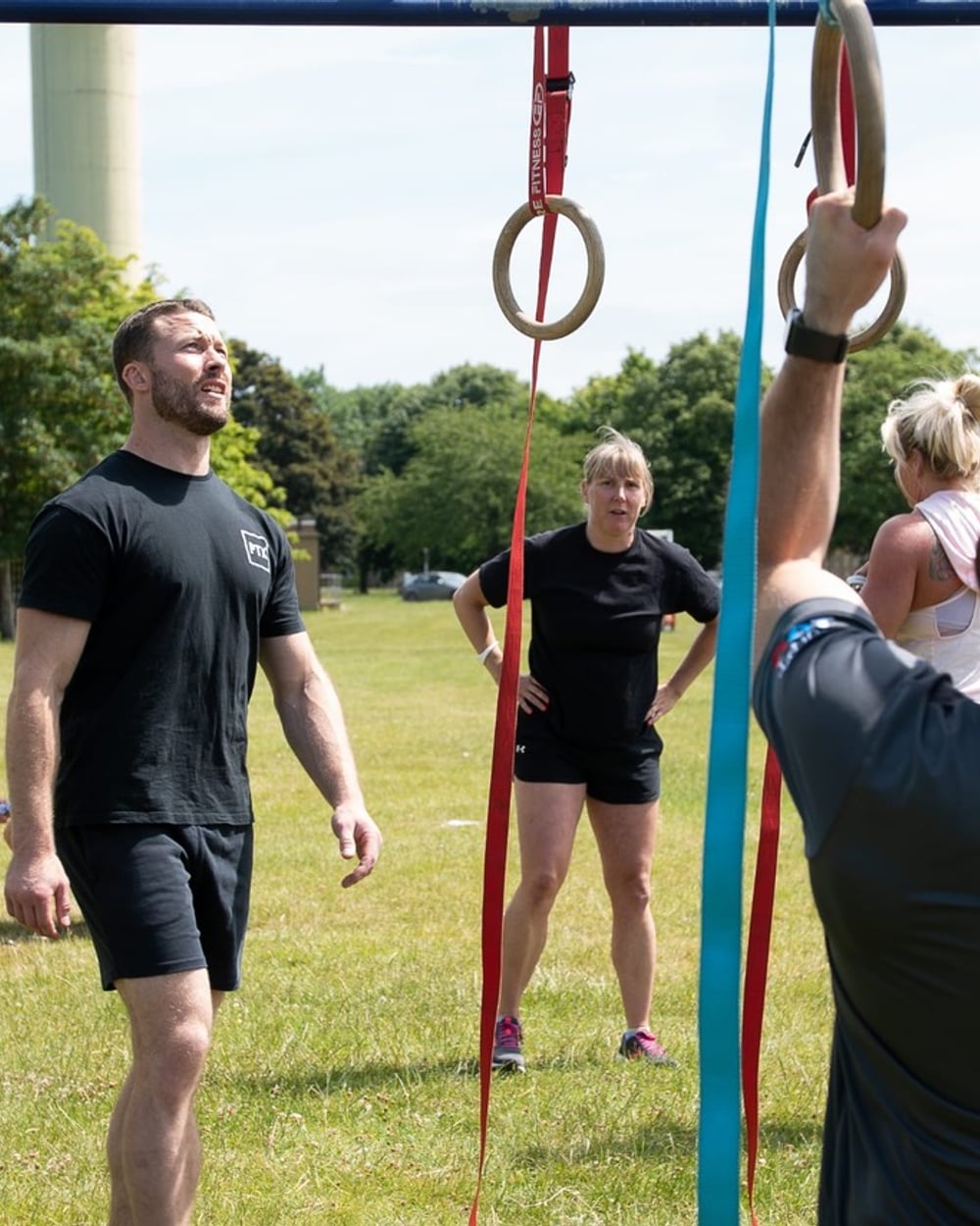 James Griffiths coaching a small group session